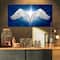 Designart - Angel Wings on Blue Background - Abstract Canvas Art Print